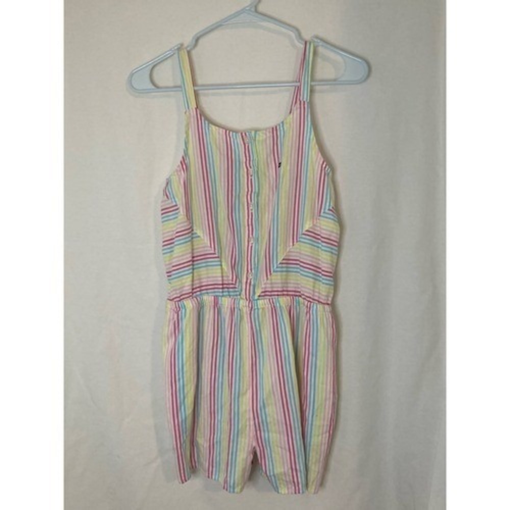 Tommy Hilfiger Girls Romper Striped Sleeveless Romper‎ Xtra Large 16 Colorful